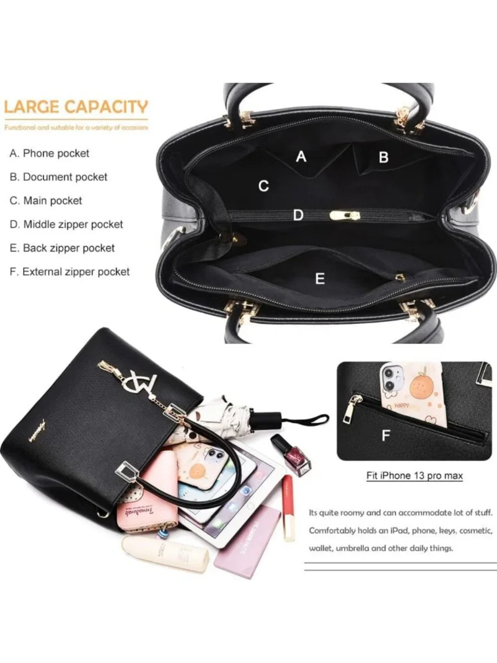 Stylish Women's Shoulder Bags | Top Handle Satchel Tote Handbag for Everyday Use